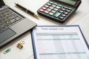 total landed cost for imported products.
