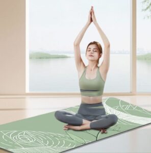 Stack of custom-branded yoga mats ready for an e-commerce business.