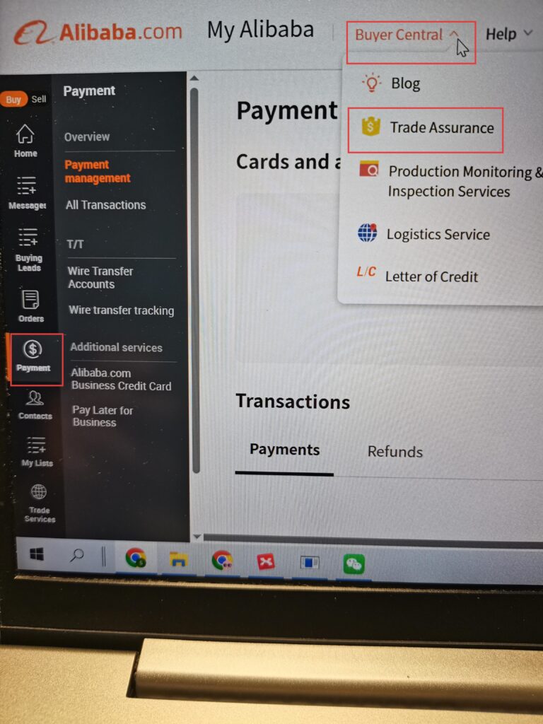 Alibaba Trade Assurance protection