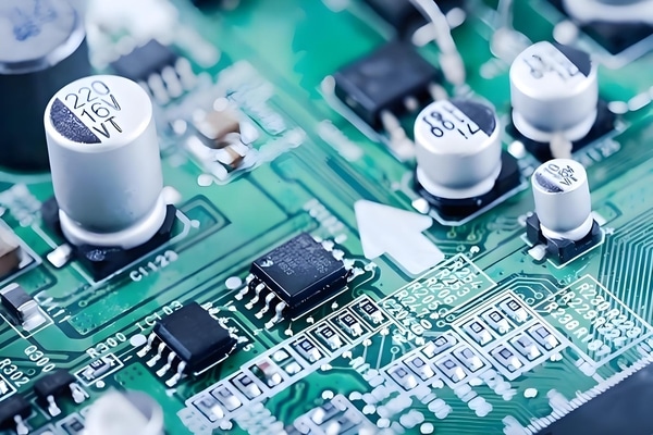 Reels of electronic components and IC trays in a Shenzhen sourcing warehouse.