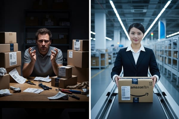 A series of icons representing different e-commerce niches like apparel, electronics, and home goods, symbolizing sourcing agent specialization