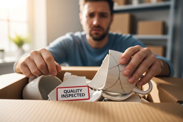A photo of a quality control inspector checking products on a factory line, symbolizing a reliable sourcing agent's QC system